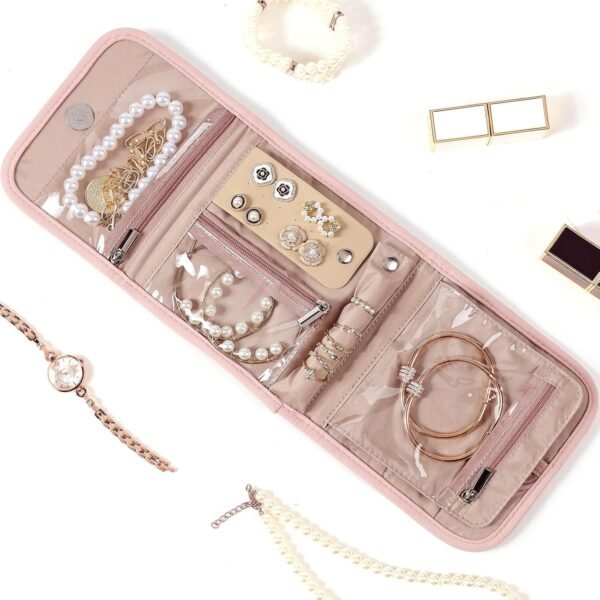 BELALIFE Travel Jewelry Case Organizer, Small Fold... - Image 3