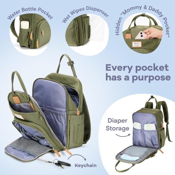 RUVALINO Diaper Bag Backpack - Multifunction Trave... - Image 4