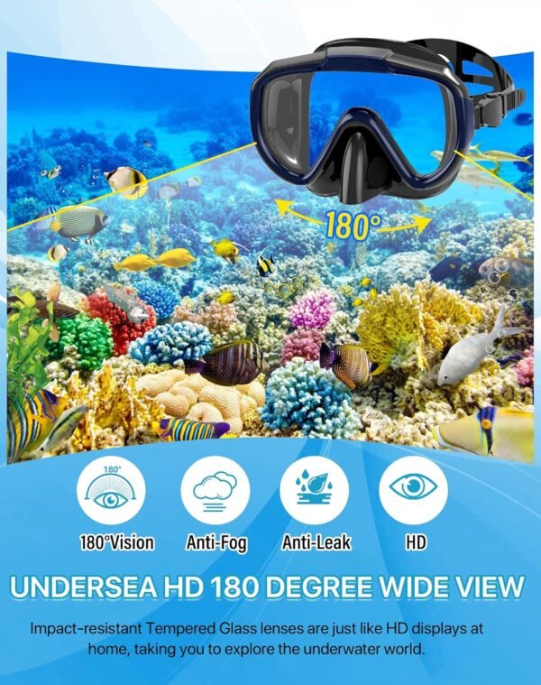 Snorkeling Gear for Adults Men Women,4 in 1 Snorke... - Image 3