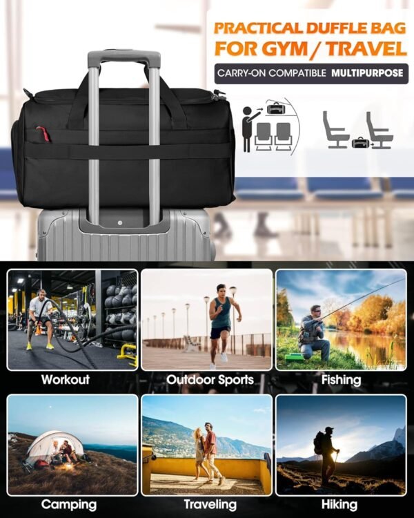RAINSMORE Gym Bag for Men, 45L Sports Travel Duffe... - Image 8
