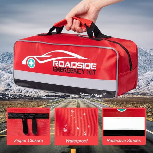 General Medi 127-Pieces Roadside Car Emergency Kit... - Image 8