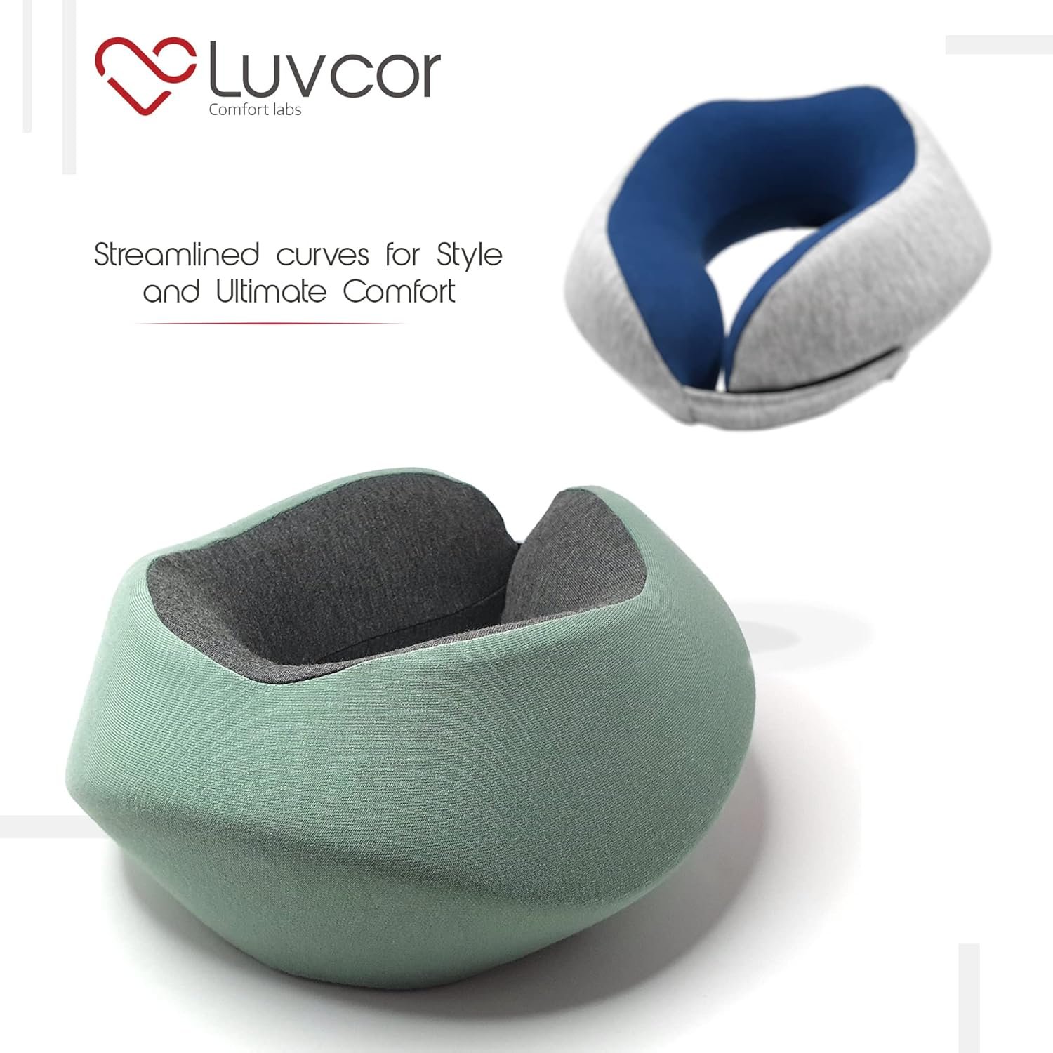 Premium Quality Memory Foam Travel Neck Pillow Bun... - Image 9