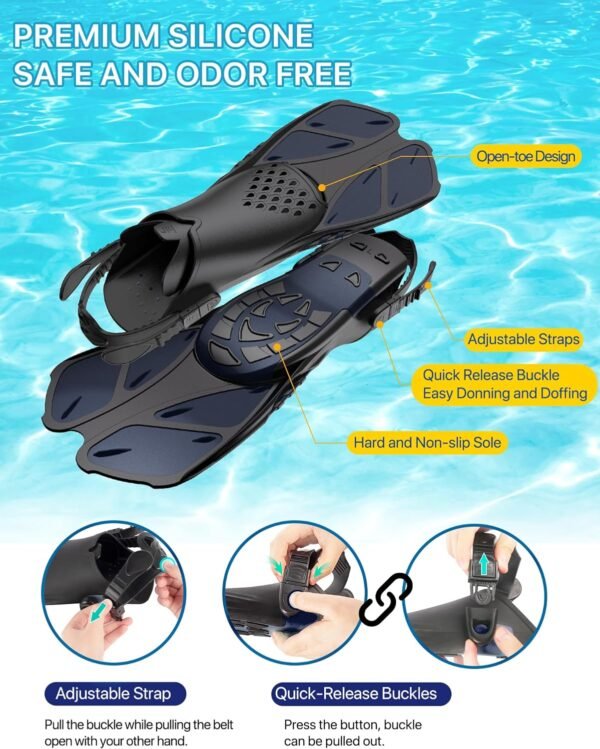 Snorkeling Gear for Adults Men Women,4 in 1 Snorke... - Image 5