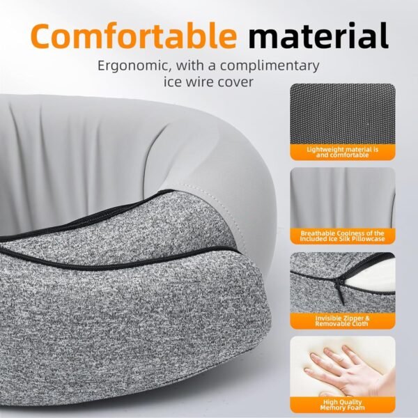 Travel Pillow with Alternative Cooling Ice Silk Co... - Image 4