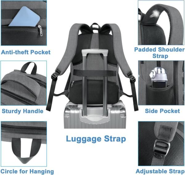 MATEIN Work Backpack for Men, Large Anti Theft Lun... - Image 7
