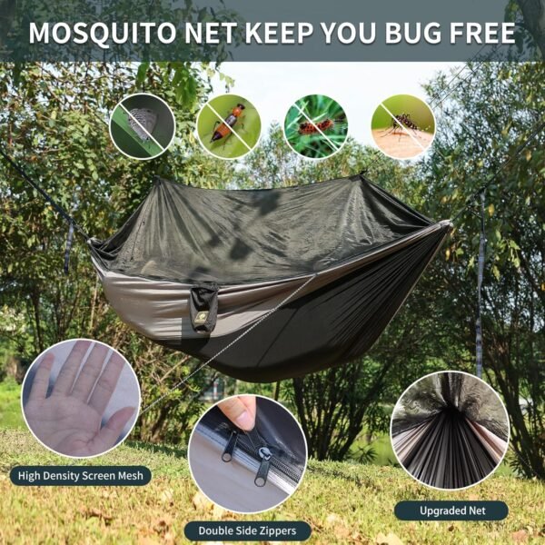 Camping Hammock with Net,Travel Portable Lightweig... - Image 3