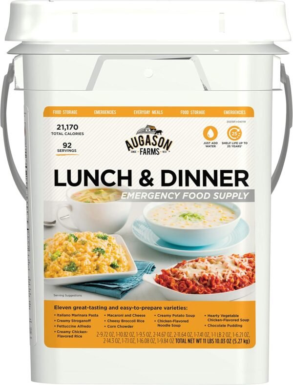 AUGASON FARMS Emergency Food Supply Bucket, 92 Ser... - Image 2