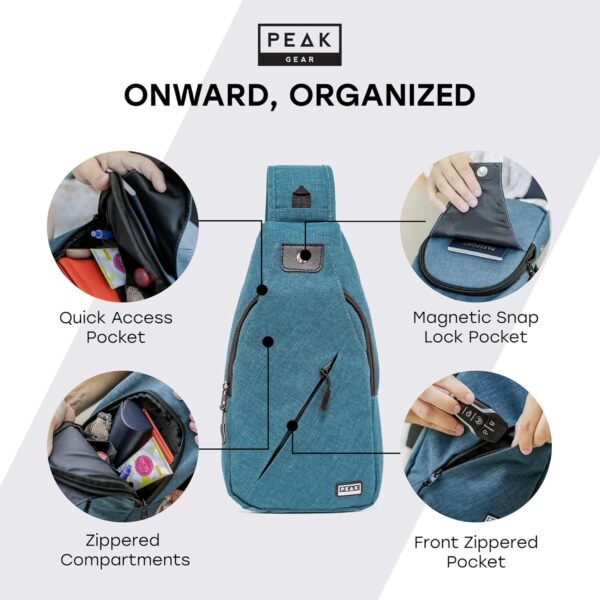 Peak Gear Travel Sling Bag. Compact Crossbody Bag ... - Image 4