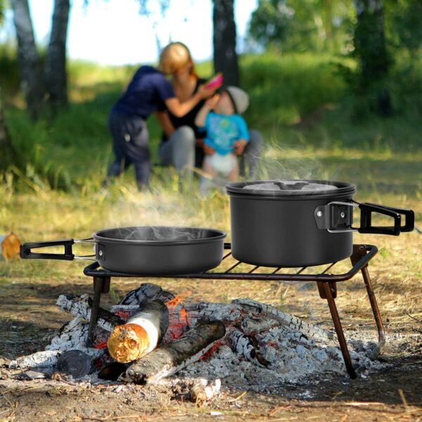 Odoland 15pcs Camping Cookware Mess Kit, Non-Stick... - Image 8