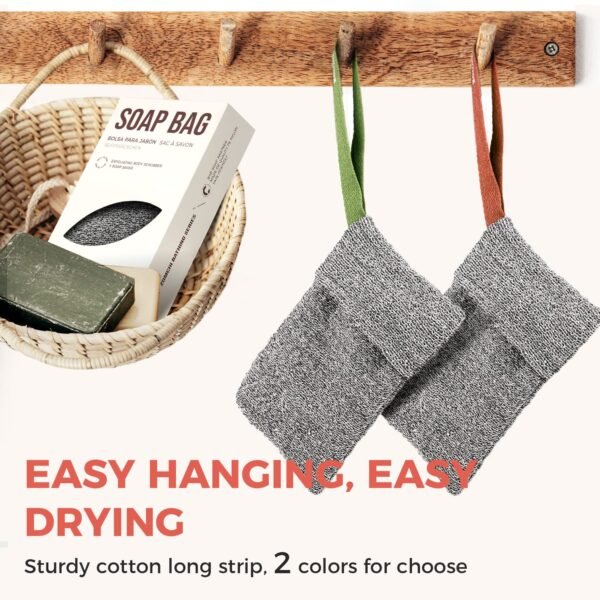 ZOMCHI 2 Pieces Exfoliating Soap Bags, Soap Savers... - Image 8
