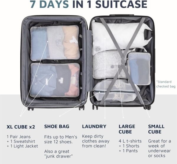 Large Packing Cube Set with See Through Mesh- Comp... - Image 4