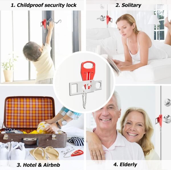 AceMining Portable Door Lock Home Security Door Lo... - Image 8