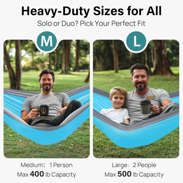 Kootek Camping Hammock 400 lbs Capacity, Portable ... - Image 3