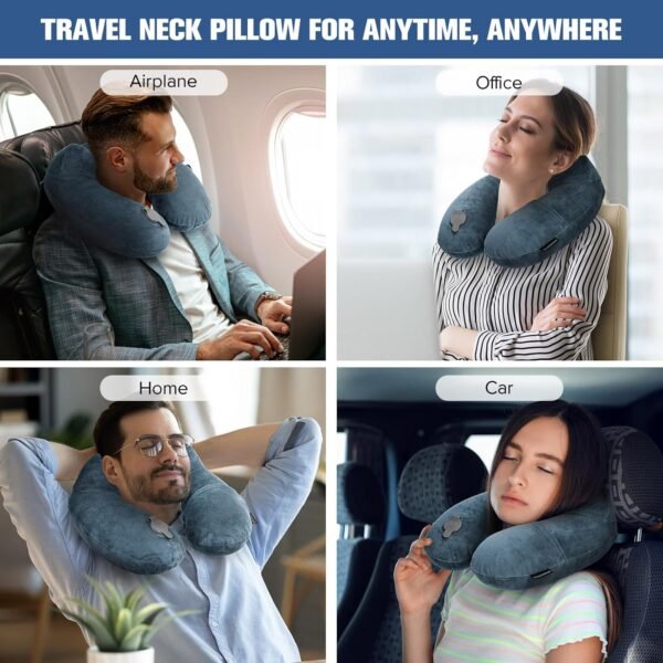 Rewondah Inflatable Travel Pillow for Sleeping Air... - Image 4