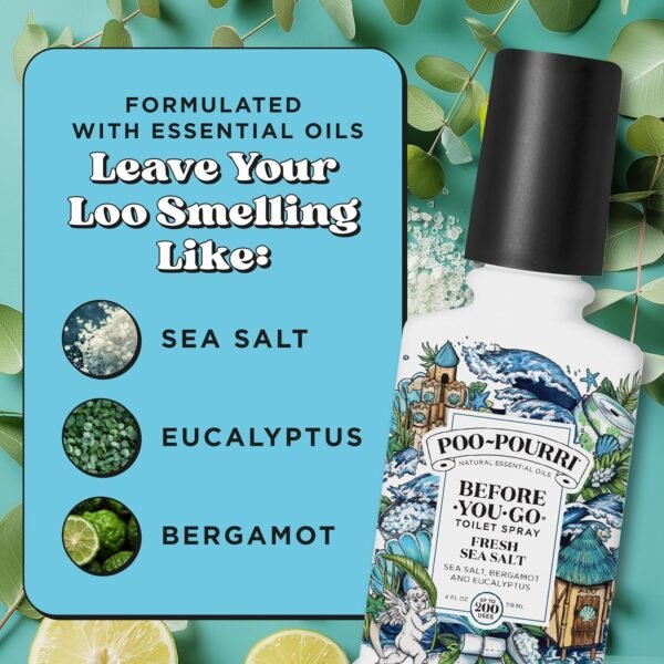 Poo-Pourri Fresh Sea Salt 4oz Before-You-Go Toilet... - Image 8