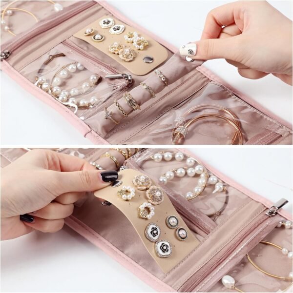 BELALIFE Travel Jewelry Case Organizer, Small Fold... - Image 4