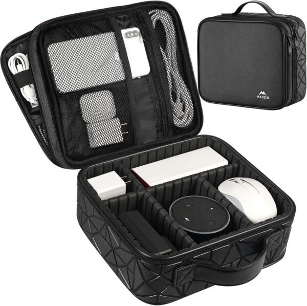 MATEIN Cord Organizer Case with Adjustable Divider... - Image 8