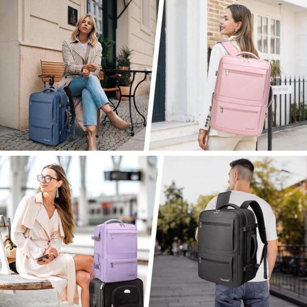 BALEINE Travel Backpack for Women Men, Large Sturd... - Image 8