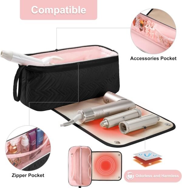 Leudes Hair Tools Travel Bag for Women Heat Resist... - Image 4