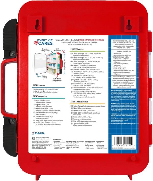 Be Smart Get Prepared First Aid Kit Hard Red Case ... - Image 4