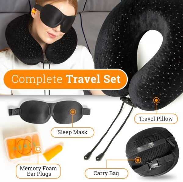 Memory Foam Travel Pillow for Airplanes - Best Air... - Image 6