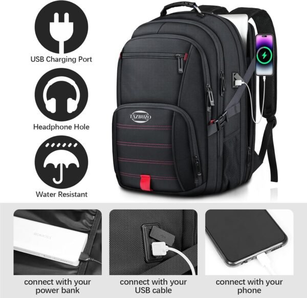 Travel Backpack, Extra Large Backpack, 50L Laptop ... - Image 4