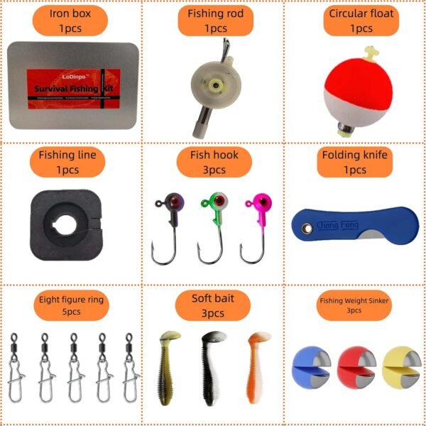Emergency Survival Fishing Iron Box Telescopic Fis... - Image 4