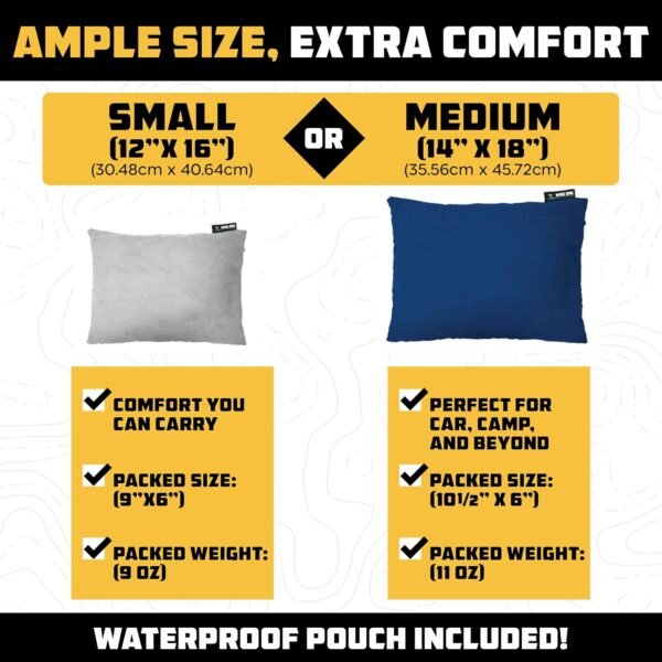 Wise Owl Outfitters Camping Pillow – Memory Foam T... - Image 4
