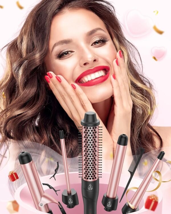 ANIEKIN 5 in 1 Curling Iron Set, Fast Heat Up Curl... - Image 7