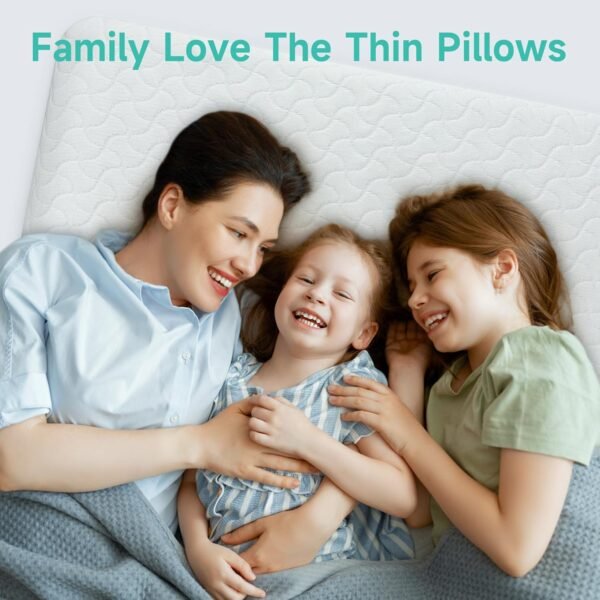 Ultra Thin Memory Foam Pillows - Slim Pillow for S... - Image 7