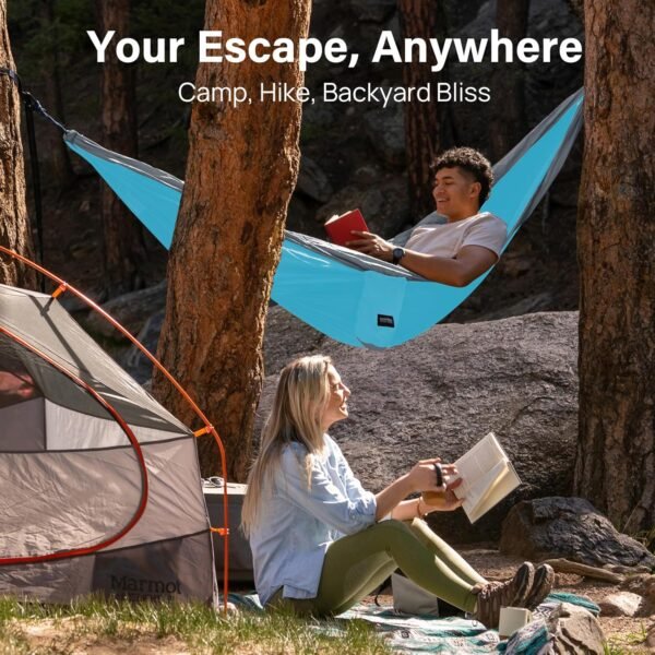 Kootek Camping Hammock 400 lbs Capacity, Portable ... - Image 8
