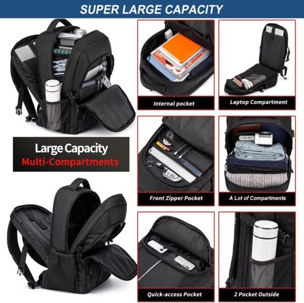 Extra Large Backpack for Men 55L,18.4Inch Travel L... - Image 4