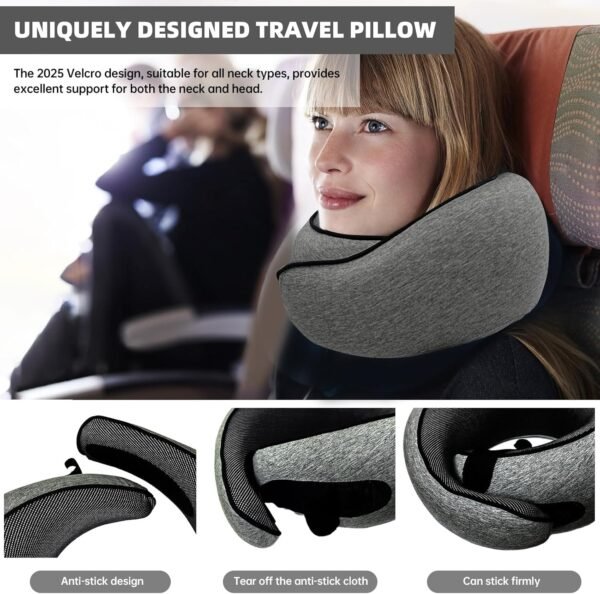 Premium Travel Pillow, 2025 New Memory Foam Neck P... - Image 4