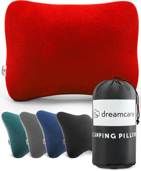 DREAMCARE Camping Pillow, Memory Foam Travel Pillo... - Image 2