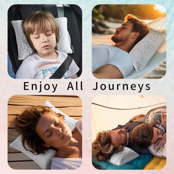 Travel Pillow Camping Pillow Small CoolingShredded... - Image 6