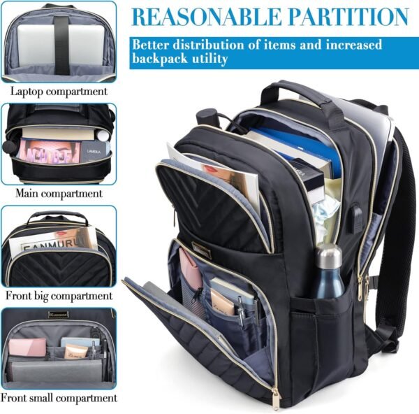 Travel Laptop Backpack, School Backpack for Teen G... - Image 3