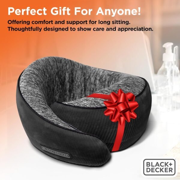 BLACK+DECKER Travel Pillow Corduroy Ostrich Neck W... - Image 8