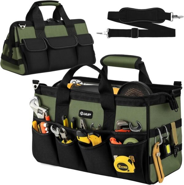 18-Inch Large Tool Bag, 16-Pocket Portable Tool Bo... - Image 2