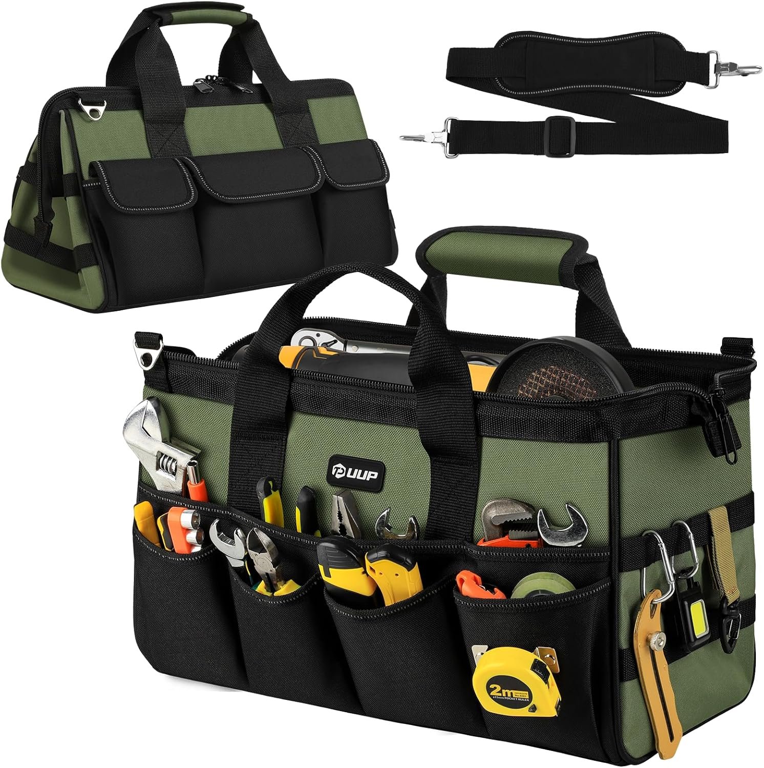 18-Inch Large Tool Bag, 16-Pocket Portable Tool Bo... - Image 2