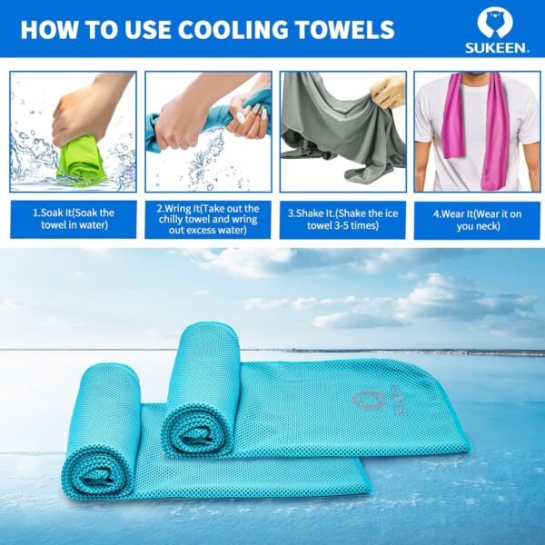 [4 Pack] Cooling Towel (40"x12"),Ice Towel,Soft Br... - Image 4