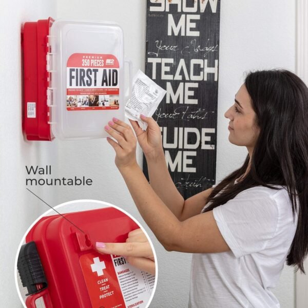 M2 BASICS Professional 350 Piece First Aid Kit | B... - Image 5