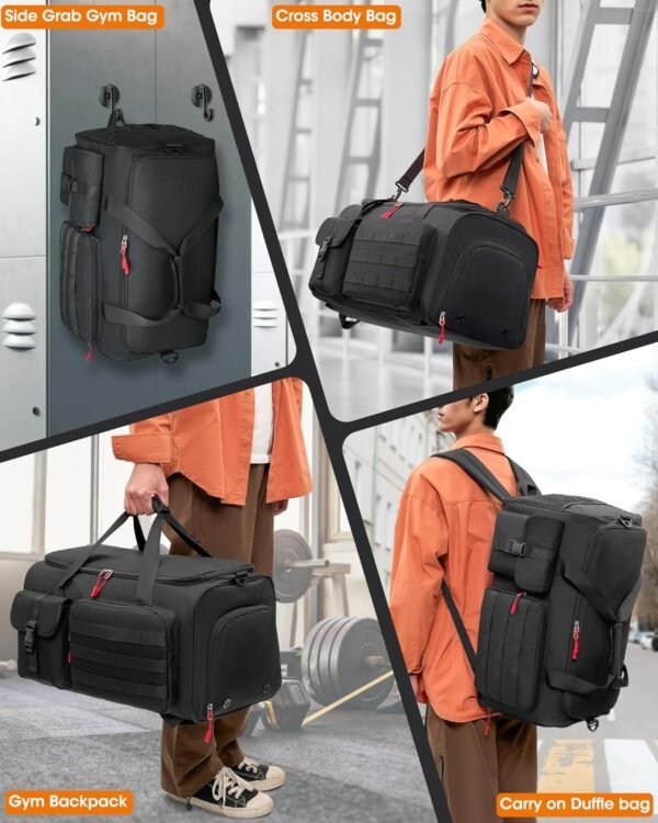 RAINSMORE Gym Bag for Men, 45L Sports Travel Duffe... - Image 4