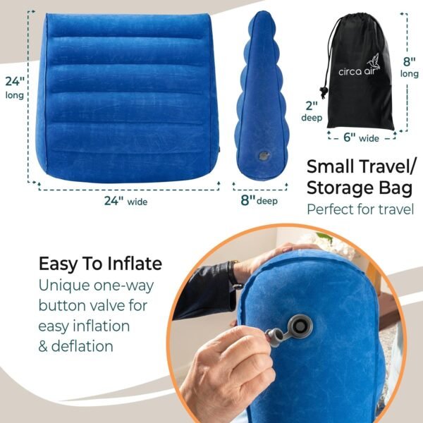 Circa Air Inflatable Wedge Pillow for Travel - Lig... - Image 4