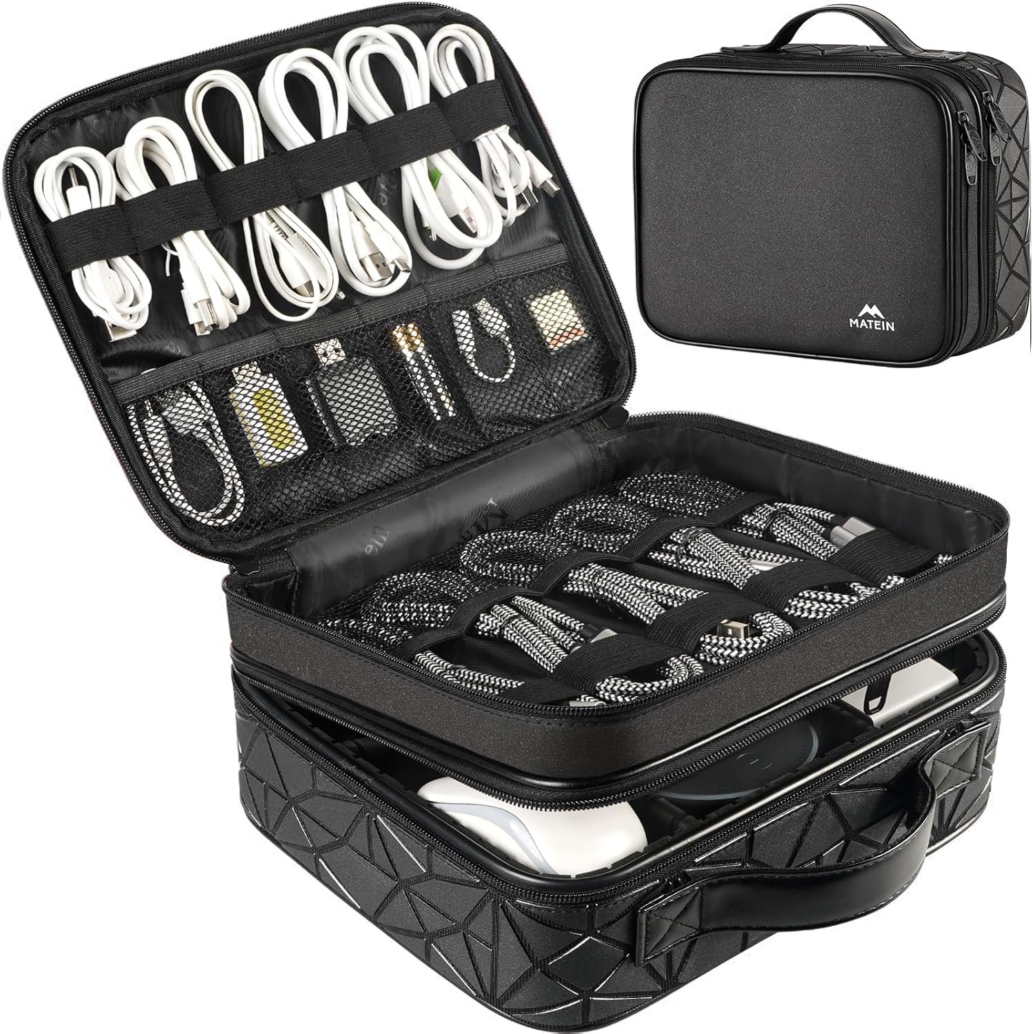 MATEIN Cord Organizer Case with Adjustable Divider... - Image 2