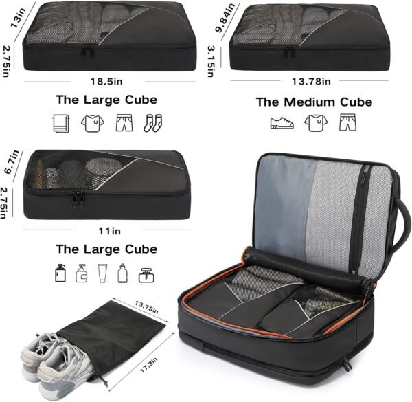 50L Carry on Travel Backpack, Expandable Airline A... - Image 4