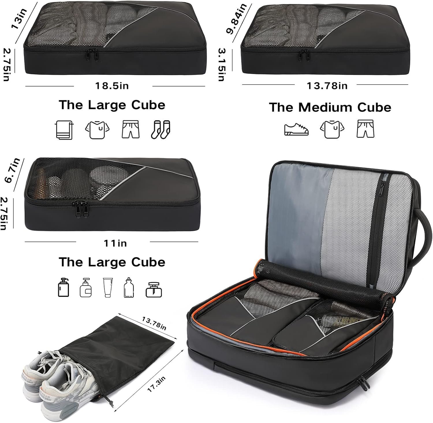 50L Carry on Travel Backpack, Expandable Airline A... - Image 4