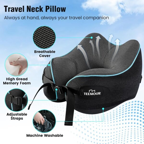 Teemour Neck Pillow for Traveling, Travel Neck Pil... - Image 6