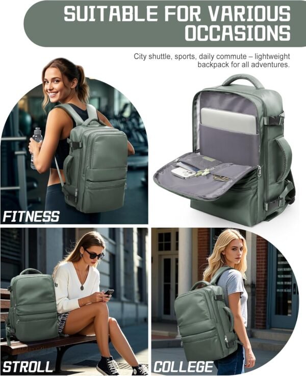 coofay Travel Backpack for Women Men Carry on Back... - Image 9