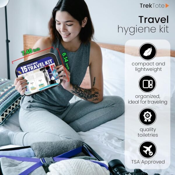Trektote Travel Toiletry Kit For Men – 15 Piece Se... - Image 6