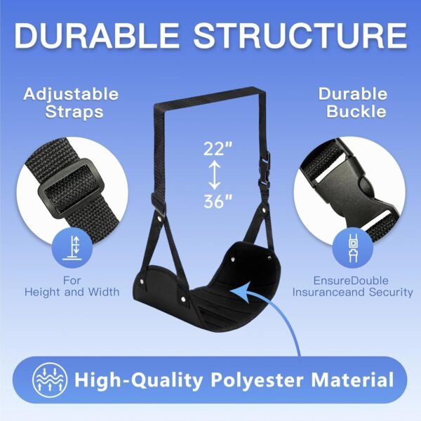 2-Pack Airplane Travel Footrest Hammock - Perfect ... - Image 5